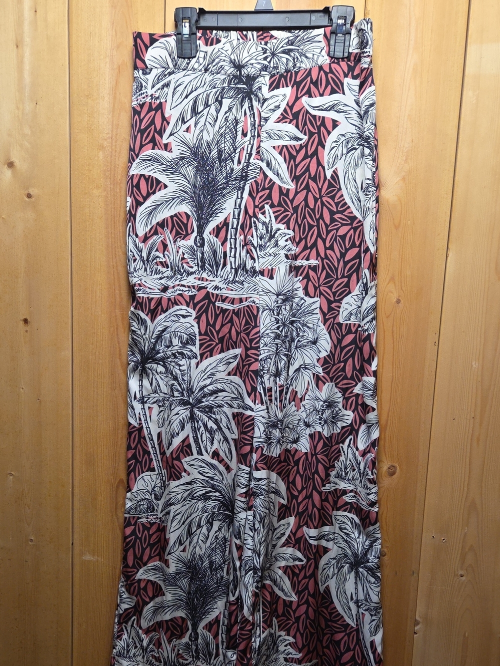 Rachel Zoe Rust & White Tropical Silky Pants